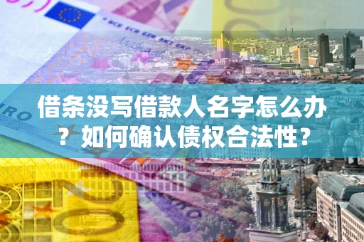 武汉借条没写借款人名字怎么办？如何确认债权合法性？