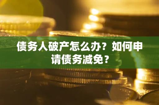 武汉债务人破产怎么办？如何申请债务减免？