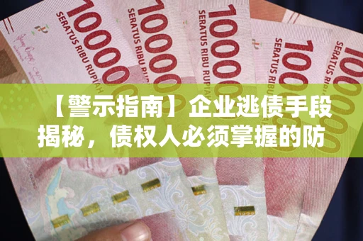 武汉【警示指南】企业逃债手段揭秘，债权人必须掌握的防坑宝典
