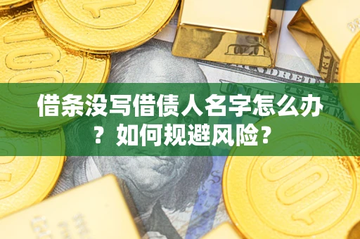 武汉借条没写借债人名字怎么办？如何规避风险？