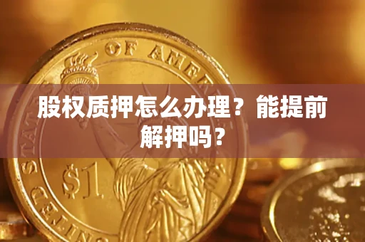 武汉股权质押怎么办理？能提前解押吗？